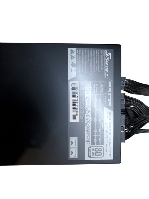 Seasonic Prime Titanium 650W PSU, 80 Plus Titanium, Fully Modular