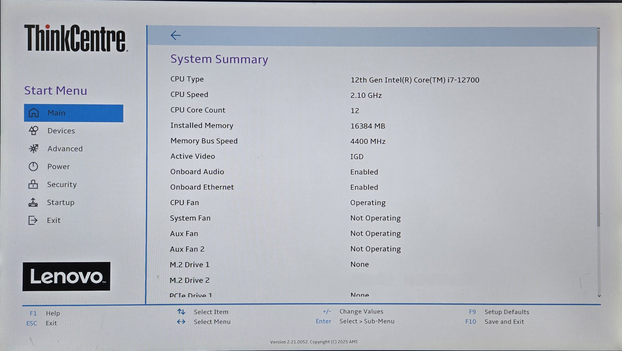 Lenovo ThinkCentre M80s Gen 3, i7-12700, No RAM & Storage, READ