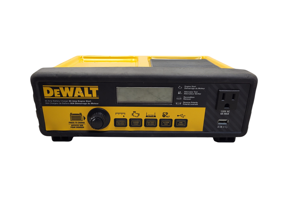 DEWALT DXAEC100 30A Battery Charger Maintainer with 100A Engine Start READ