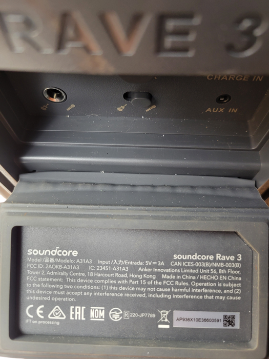 ANKER SOUNDCORE RAVE 3 Party Speaker + 2x Microphones