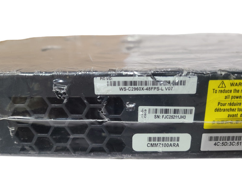 *LIKE NEW* Cisco WS-C2960X-48FPS-L 48-Port Gigabit PoE+ Switch 4xSFP
