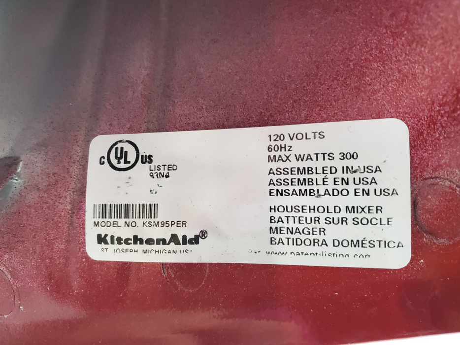 KitchenAid Ultra Power Tilt-Head Stand Mixer - Red *READ*