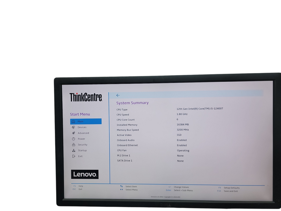 Lenovo ThinkCentre M70q Gen 3 Micro 12th Gen i5 - 12400T 16GB DDR4 Ram No HDD