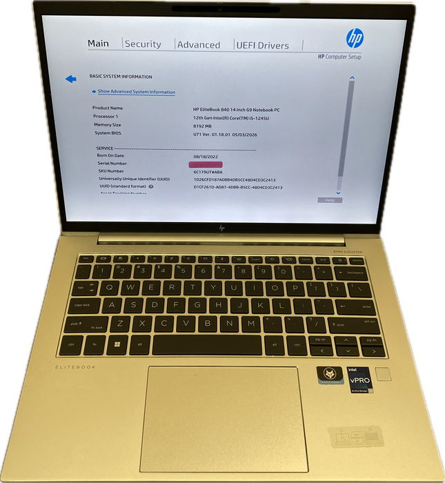 HP EliteBook 840 G9 i5-1245U 8GB RAM No SSD Bad Keyboard For Parts/Repair READ!