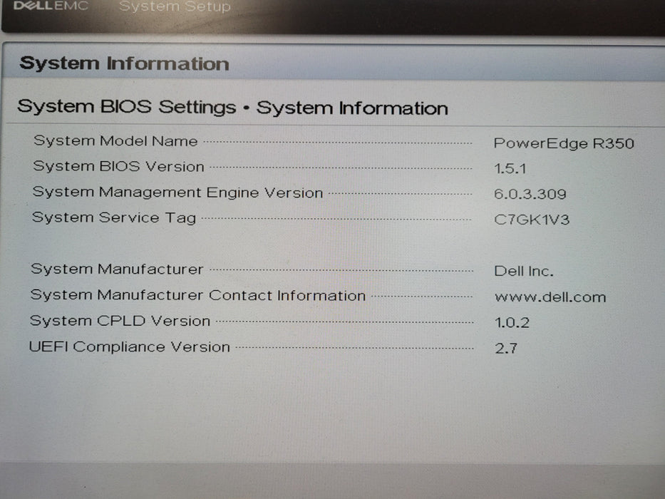 Dell Poweredge EMC R350 - Xeon E-2374G 3.70 GHz 32GB DDR4 PERC H755  2x 600W PSU