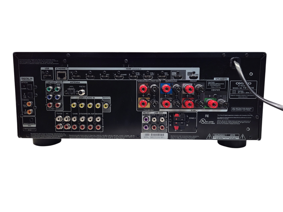 Onkyo TX-NR616 7.2-Channel Network Audio & Video A/V Receiver HDMI READ