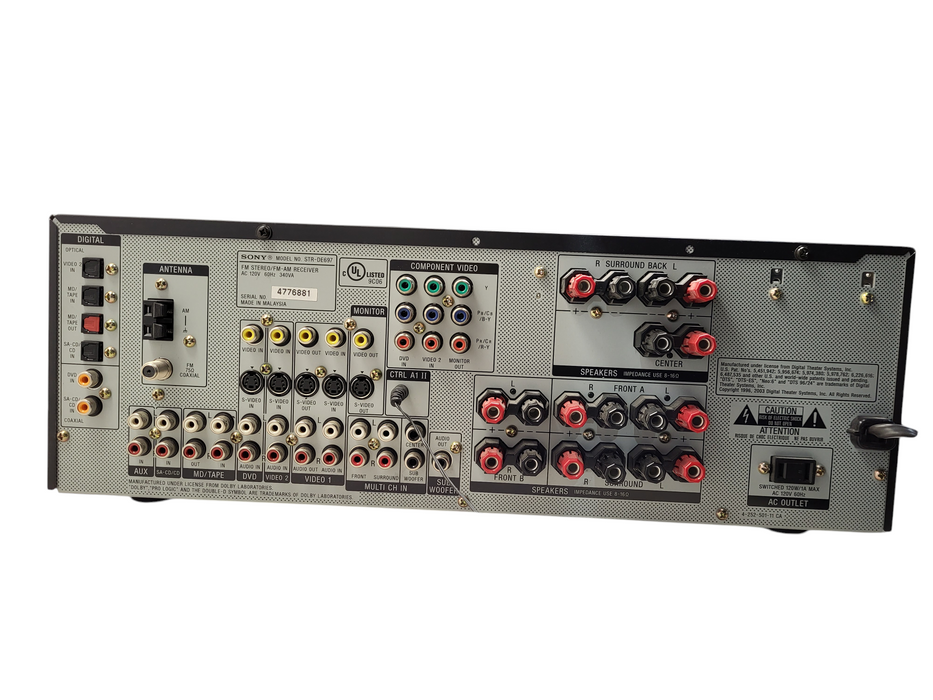 Sony STR-DE697 7.1 Channel 700 Watt Home Theater Receiver No Remote