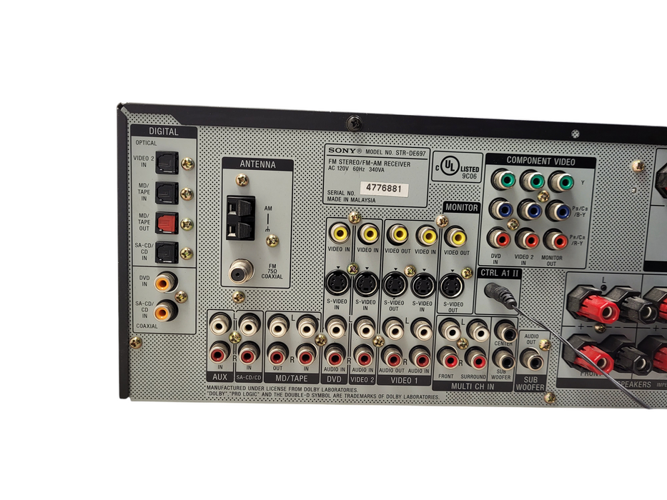 Sony STR-DE697 7.1 Channel 700 Watt Home Theater Receiver No Remote