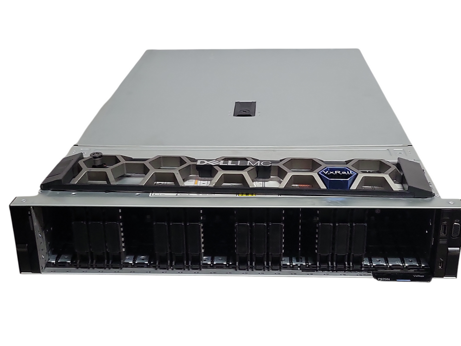 Dell VxRail P670N 2U Barebone server w/ 2x CPU Heatsinks, 32GB DDR4, 2x PSU, SEE