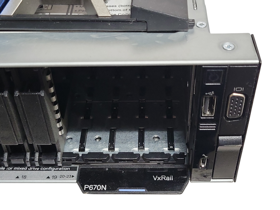 Dell VxRail P670N 2U Barebone server w/ 2x CPU Heatsinks, 32GB DDR4, 2x PSU, SEE