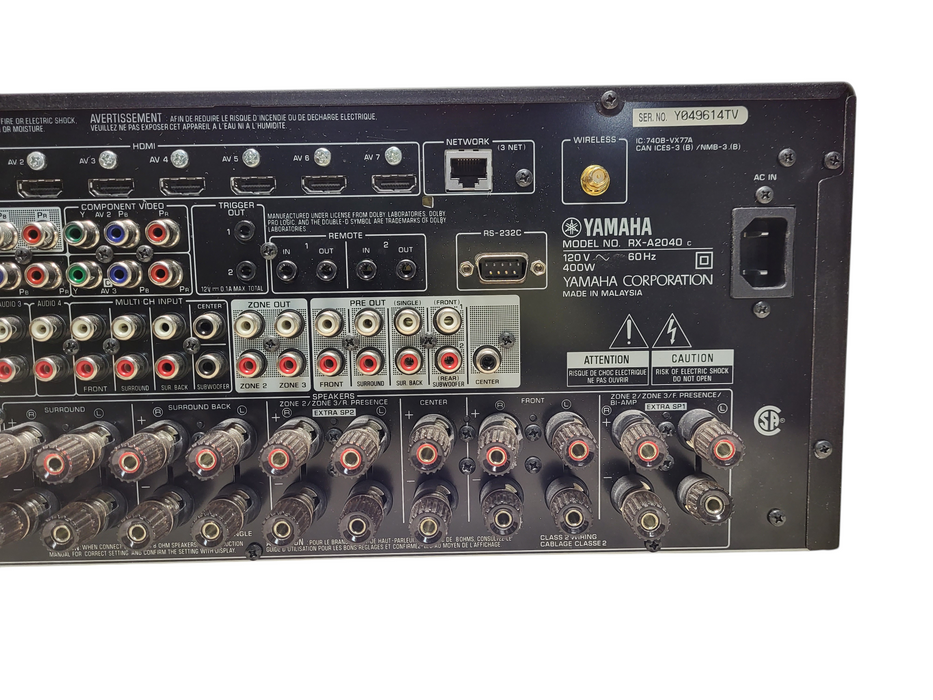 Yamaha Receiver RX-A2040 Dolby Atmos 9.2 READ