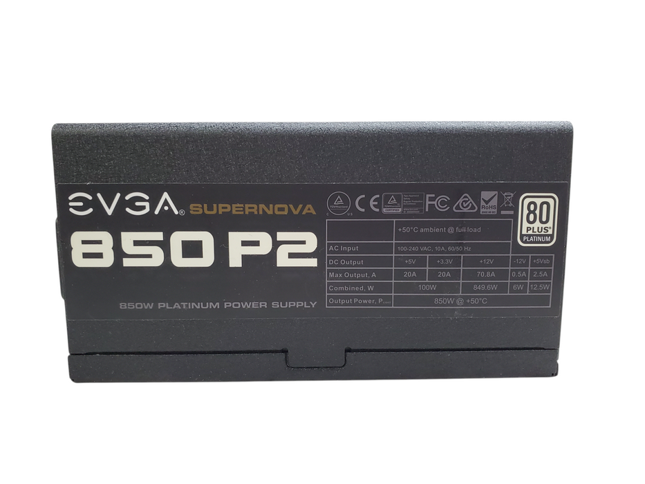 EVGA SuperNova 850 P2 850W 80+ Platinum Fully Modular Desktop PSU - 220-P2-0850