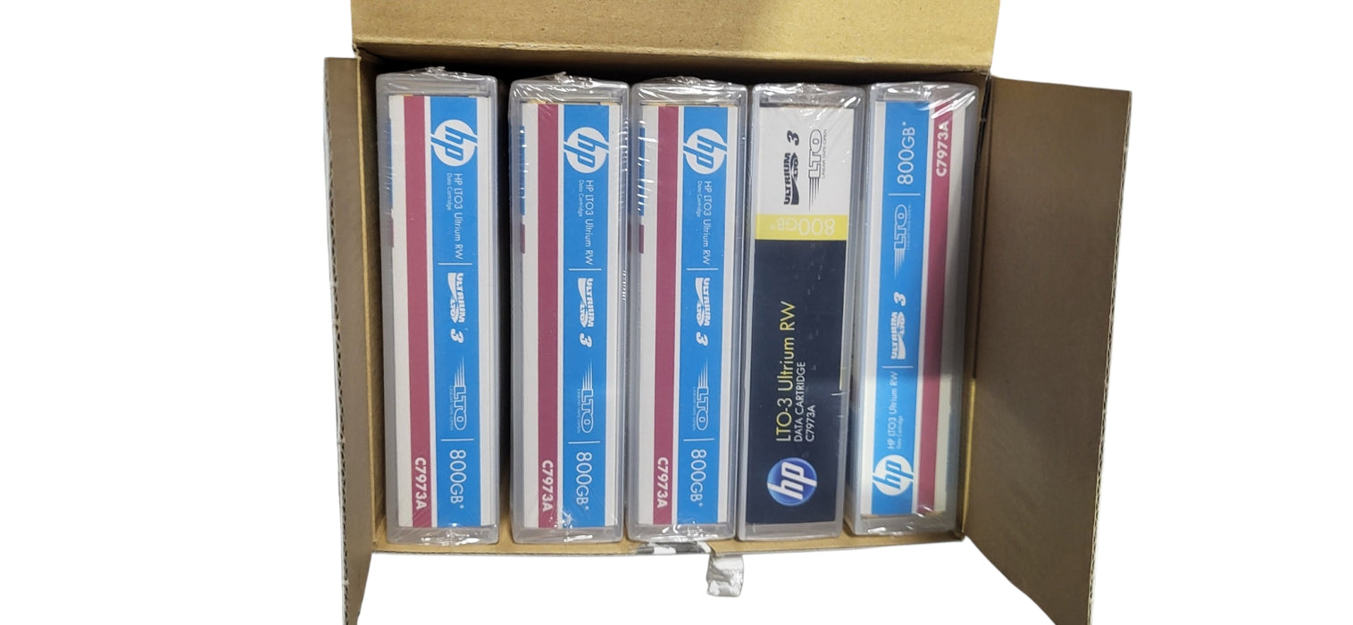set of 4x Brand New HP LTO-3 Ultrium RW 800GB Data Cartridge 5-Pack C7973A