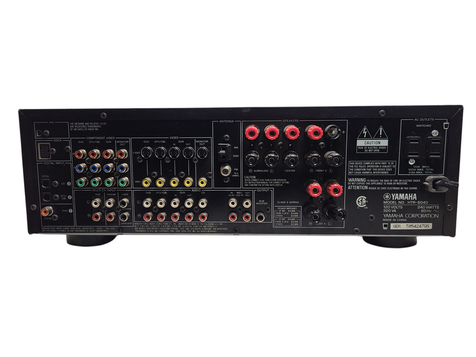 Yamaha HTR-6040 Receiver 5.1 Channel no Remote