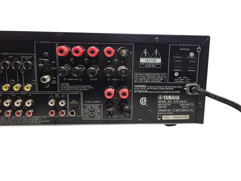 Yamaha HTR-6040 Receiver 5.1 Channel no Remote