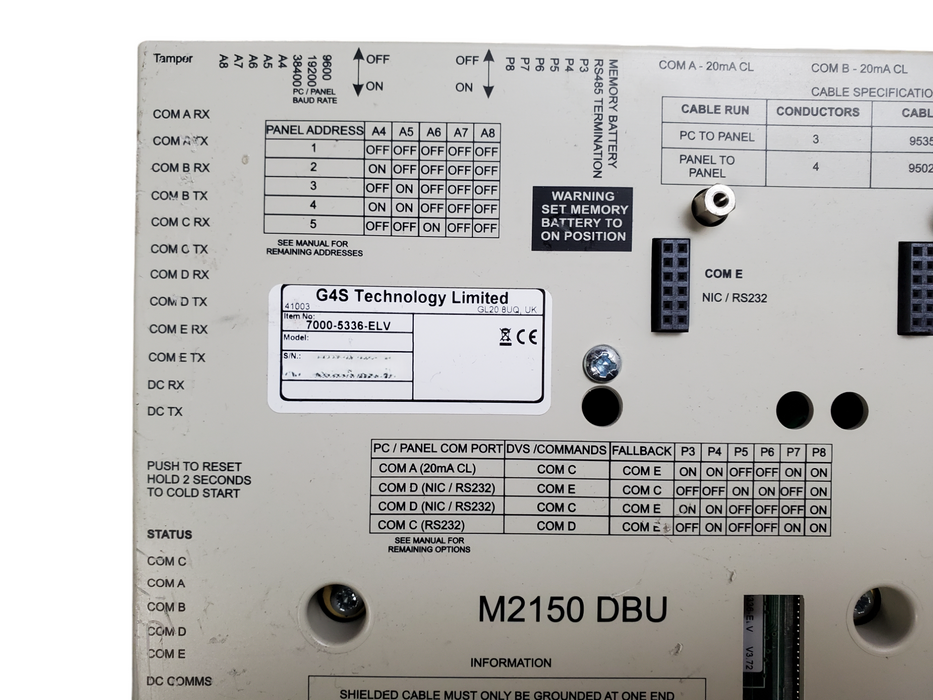 G4S M2150 DBU Access Control Board | 7000-5336-ELV *READ*