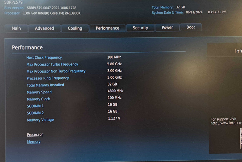 Intel NUC 13 Extreme | i9-13900K 5.8GHz 24-Core, 32GB DDR5 4800MHz, 1TB NVMe