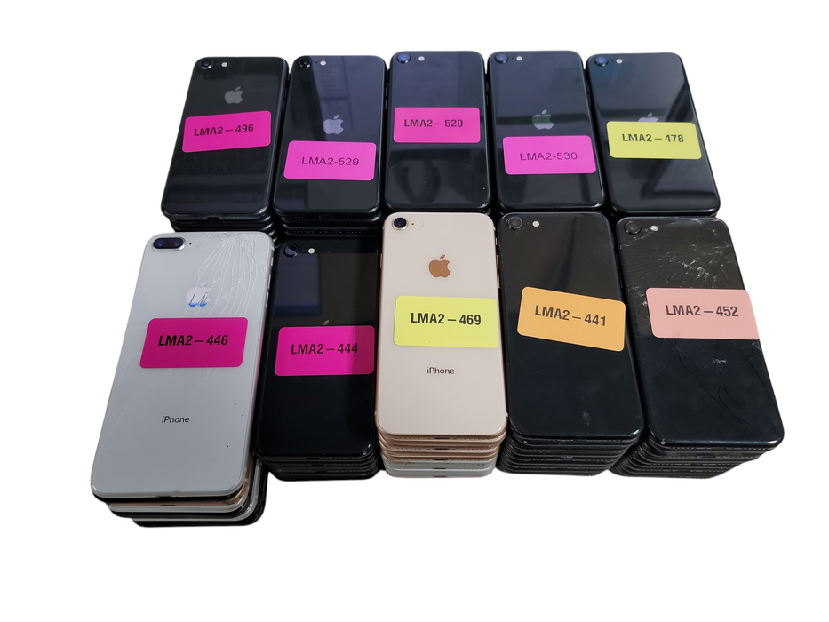 Lot of 96x Apple iPhones 8/SE2 [A18xx - A22xx | B/C Condition][LMA2-7]