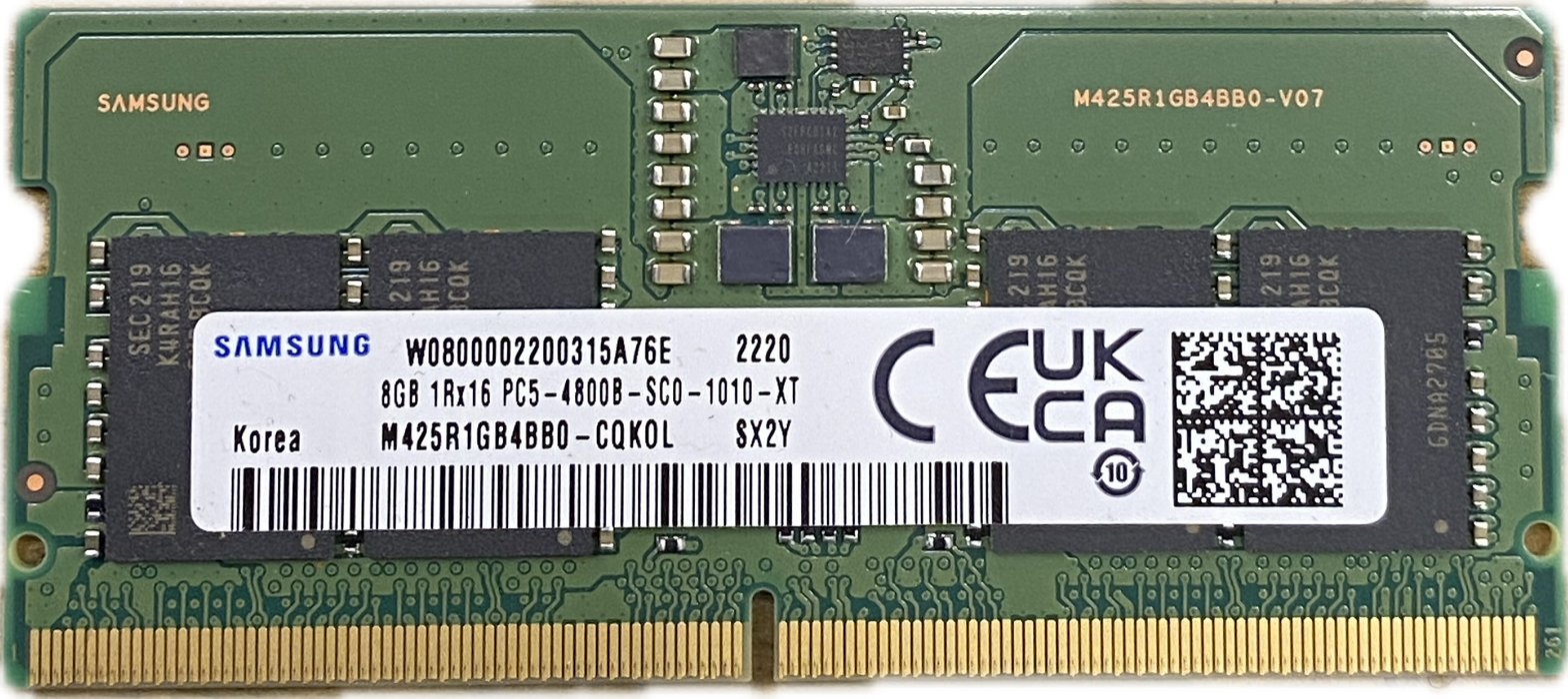 8GB 1Rx16 PC5 4800B DDR5 Laptop RAM Memory