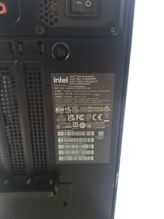 Intel NUC 13 Extreme | i9-13900K 5.8GHz 24-Core, 32GB DDR5 4800MHz, 1TB NVMe