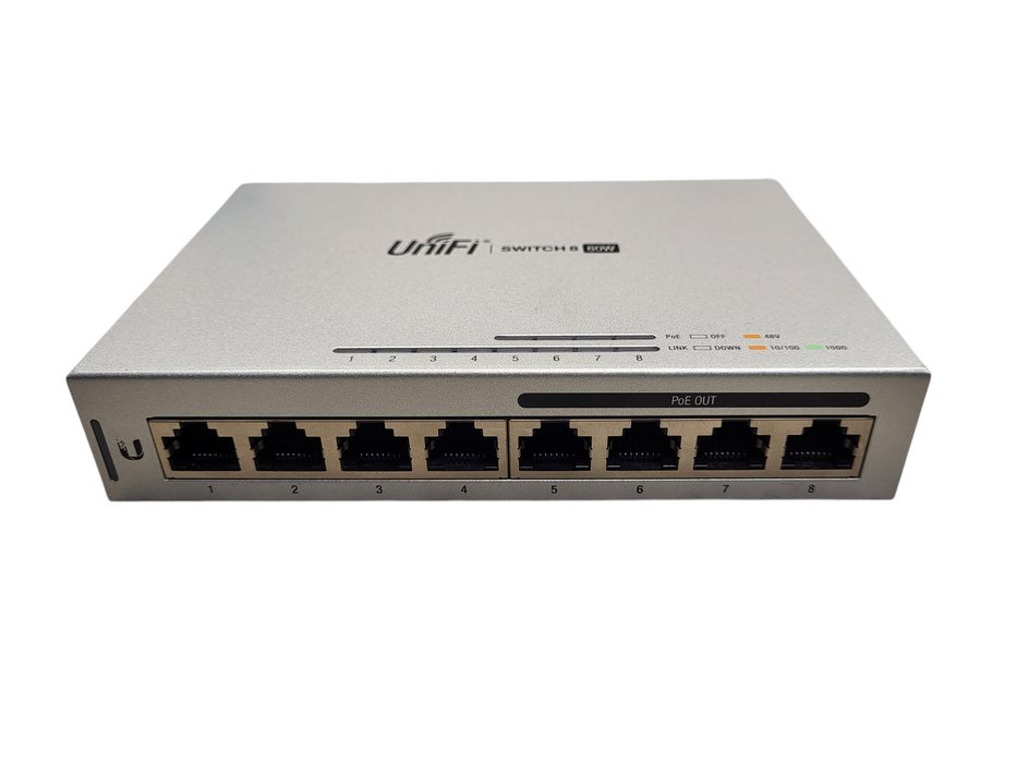 Ubiquiti UniFi US-8-60W 8-Port Gigabit PoE Switch *READ*