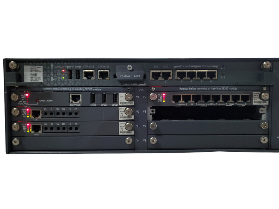 Avaya G450 Media Gateway with MB450 Module w/ 4x Cards *READ*