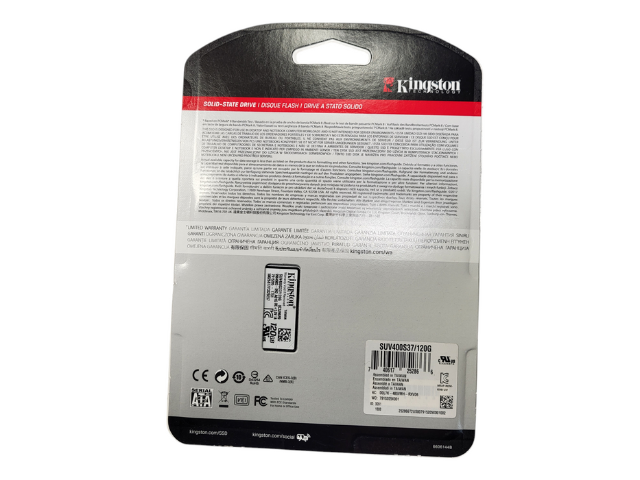 Kingston Digital 120GB SSDNow UV400 SATA 3 2.5" Solid State Drive SUV400S37/120G