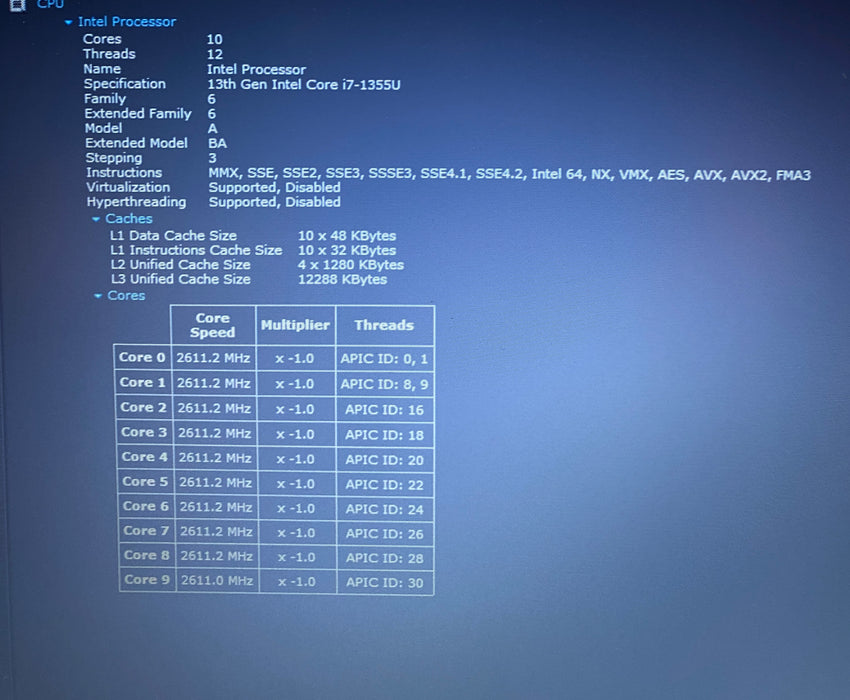 ASUS EXPERTBOOK B1502CVA Intel Core i7-1355U 16GB RAM 512GB SSD