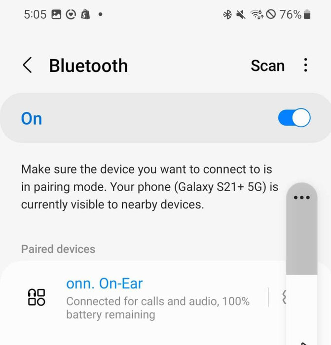 onn Wireless On Ear Headphones Bluetooth AAABLK100002890 _