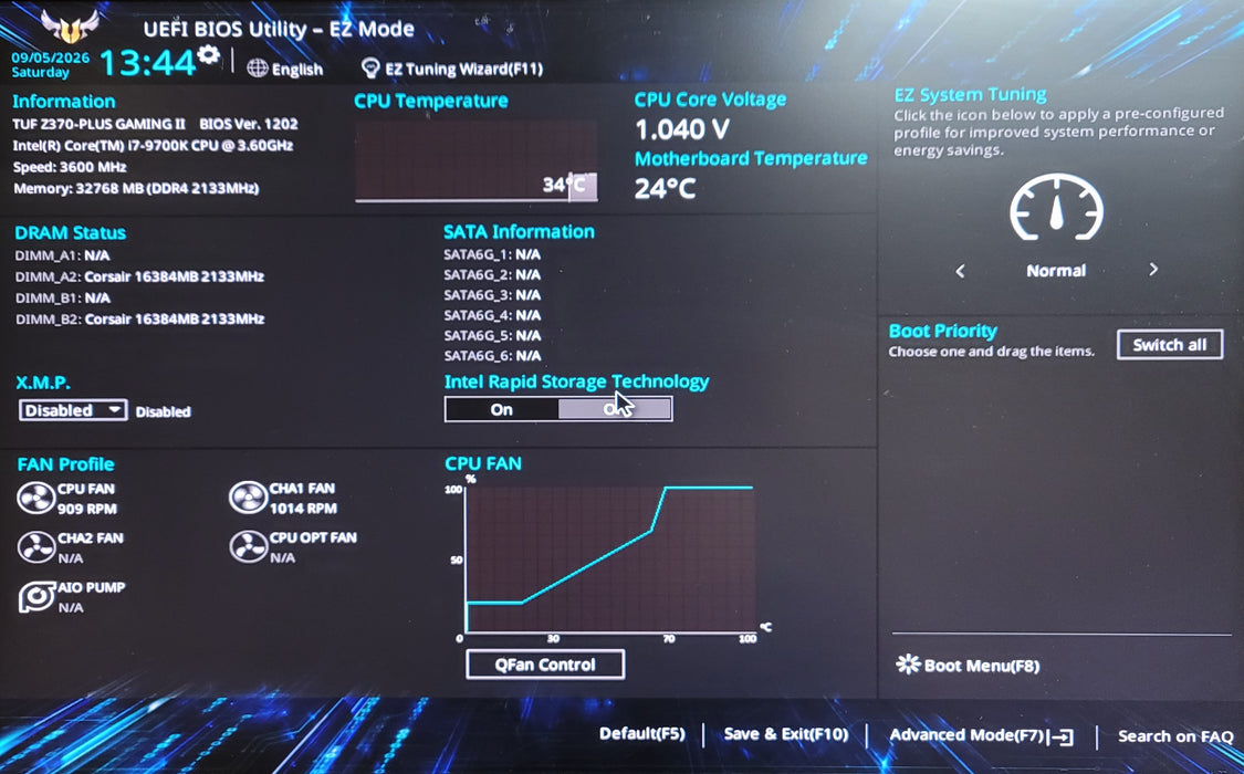 Custom PC Z370-PLUS Gaming II, Core i7-9700K CPU 32GB DDR4 No HDD GTX 1060