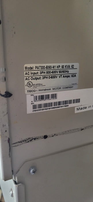 TECO-Westinghouse PA7300-5060-N1 62 kVA 60HP 3PH 500-600V VFD