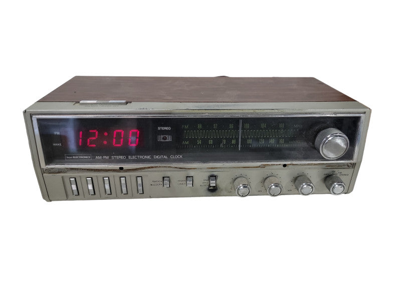 Vintage Sears Electronics AM/FM Clock Radio and Alarm Model 10870| Read