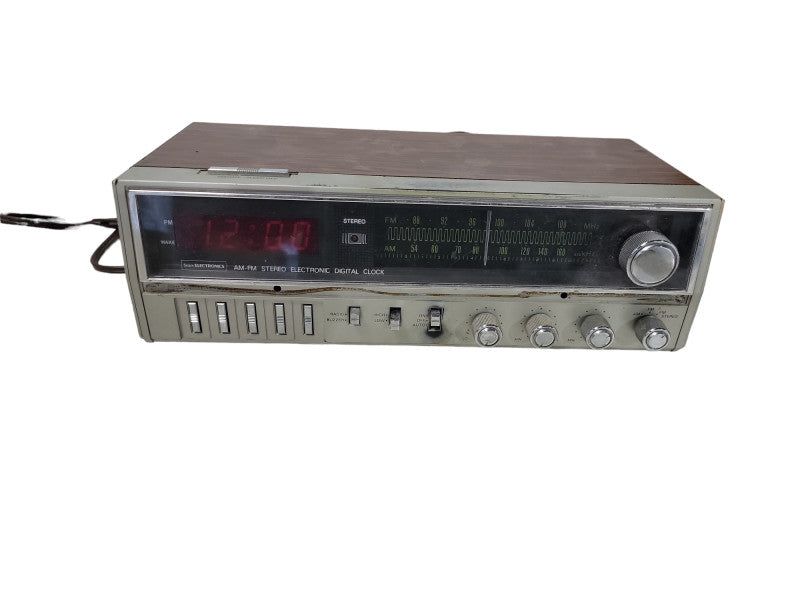 Vintage Sears Electronics AM/FM Clock Radio and Alarm Model 10870| Read