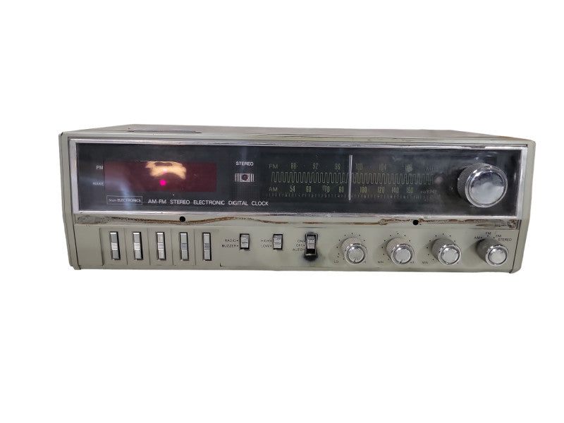 Vintage Sears Electronics AM/FM Clock Radio and Alarm Model 10870| Read