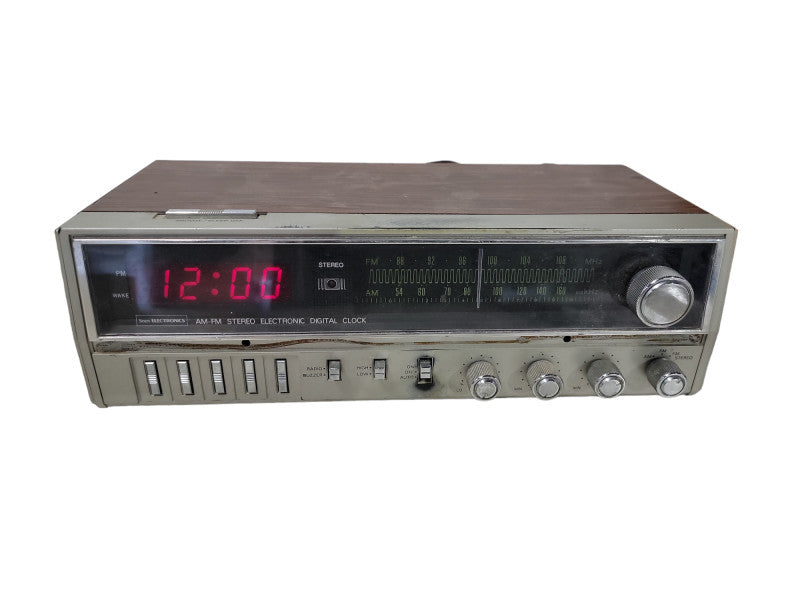 Vintage Sears Electronics AM/FM Clock Radio and Alarm Model 10870| Read