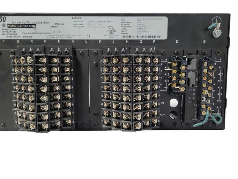 GE T60 Transformer Management Relay, Missing Cover, READ _