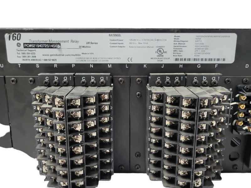 GE T60 Transformer Management Relay, Missing Cover, READ _