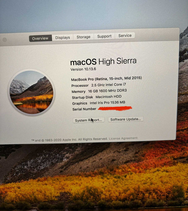 MacBook Pro Retina 15-inch Mid 2015 i7-4870HQ Radeon R9 M370X 2GB 16GB 512SSD