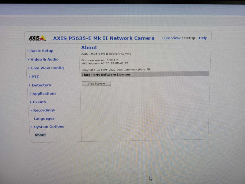 Axis P5635-E MK II Network Security Camera PTZ Outdoor/Indoor with Mount _