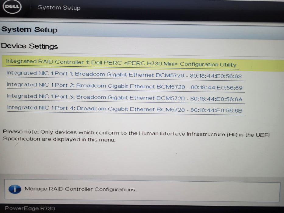 Dell PowerEdge R730 - Xeon E5-2637 v4 16GB DDR4 PERC H730 Mini 2x750W PSU