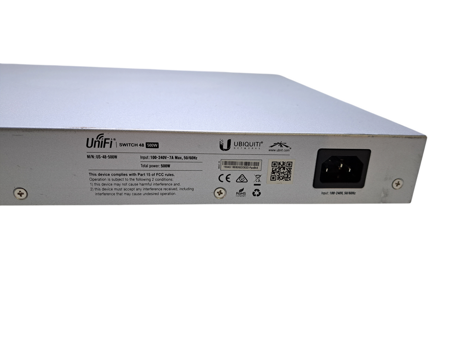 Ubiquiti UniFi US-48-500W 48-Port Managed PoE+ Gigabit 500W Switch *READ*