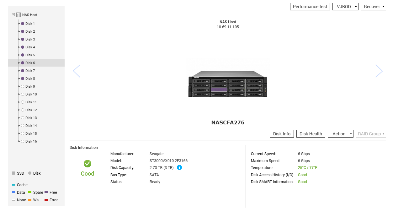 QNAP TS-EC1679U-RP 16 Bay NAS w/ 8GB RAM & 8x 3TB HDDs