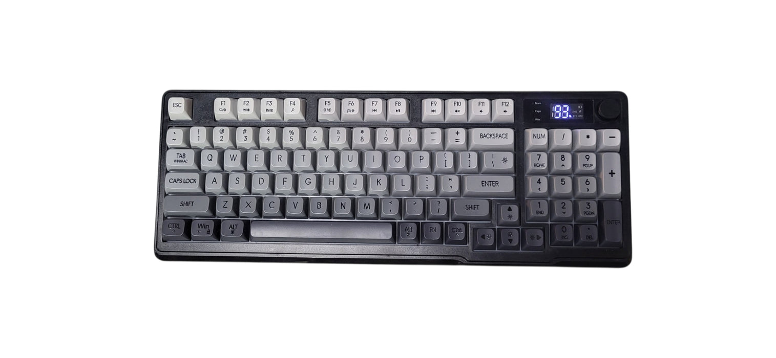 FreeWolf M96 Wireless Membrane Gaming Keyboard Gradient Keys W/ Knob & Backlit