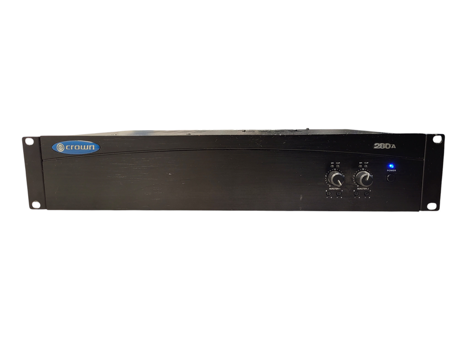 CROWN 280A 2 Channel Stereo Integrated Preamp Power Amplifier w/Rack Ears