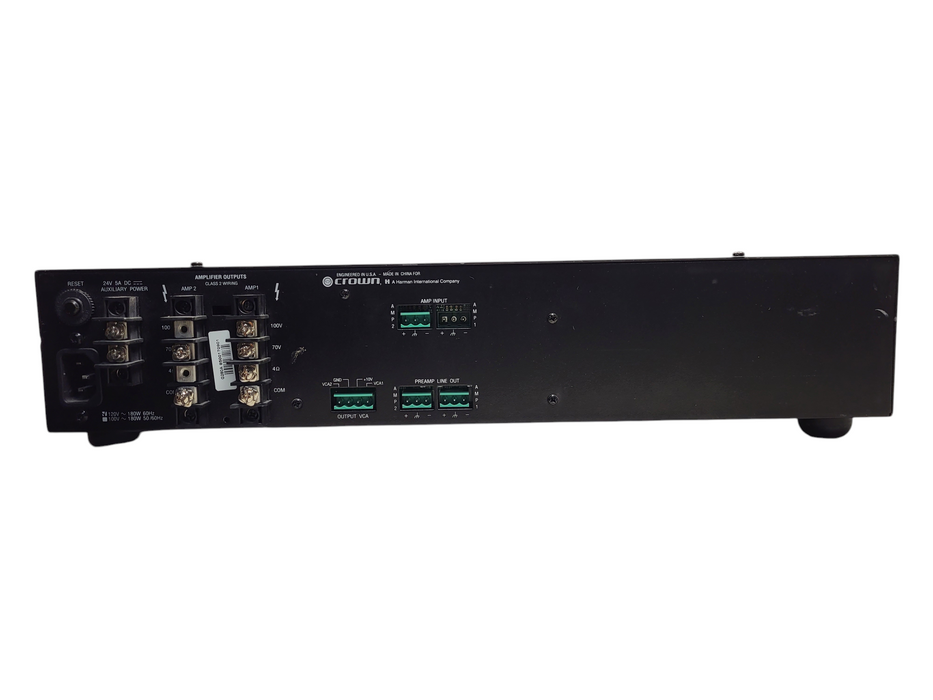 CROWN 280A 2 Channel Stereo Integrated Preamp Power Amplifier w/Rack Ears