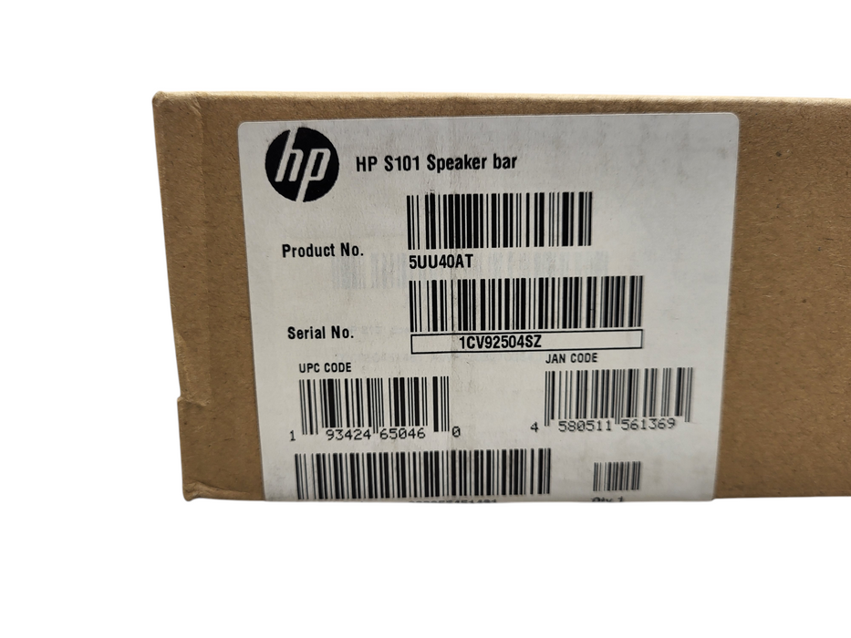 HP S101 Wired Black USB Powered Computer Speaker Soundbar L50281-001 Brand new