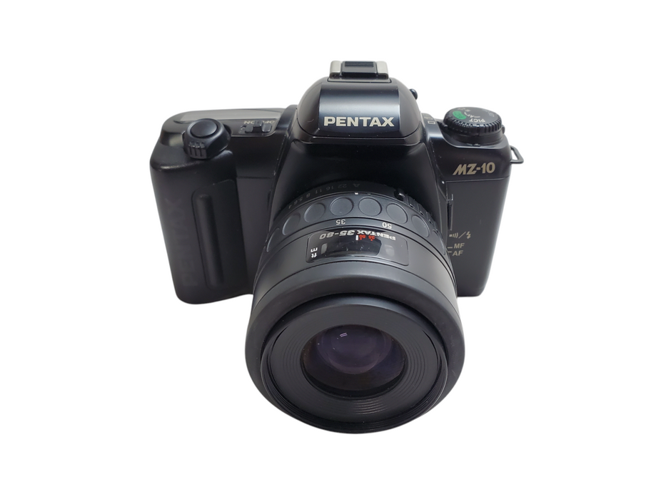 Pentax MZ-10 35mm SLR Film Camera w/ 35-80mm & 70-200mm Lenses + Bag *READ*