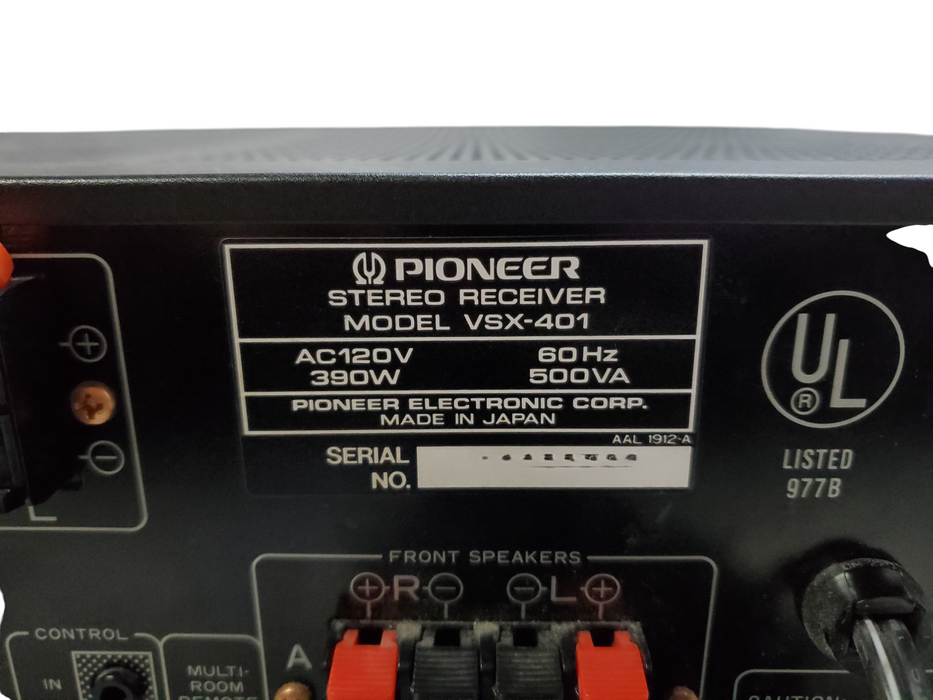 Pioneer Audio/Video Stereo Receiver VSX-401 *READ*