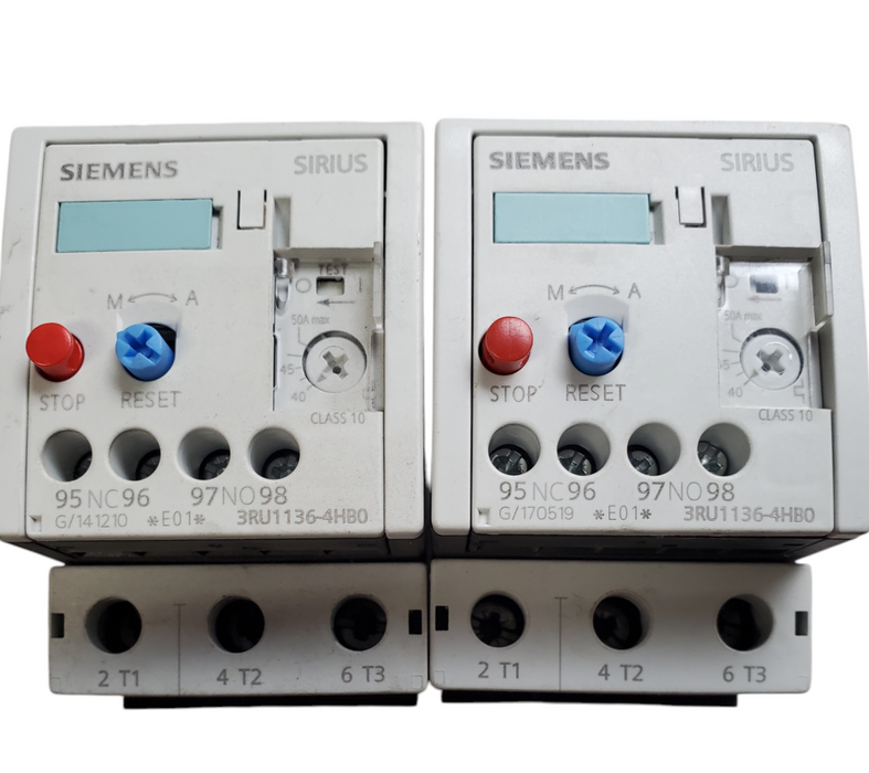 Lot 2x Siemens Sirius 3RU1136-4HB0 Thermal Overload Relay 40-50A *READ*
