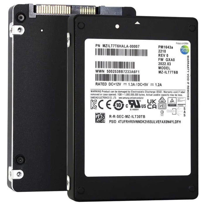 Samsung PM1643 960GB SSD NETAPP 2.5" SAS 12Gbps MZ-ILT960A MZILT960HAHQ-000G3